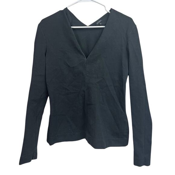 Kate Spade Saturday Black V-Neck Women's Top Medium - Picture 1 of 8